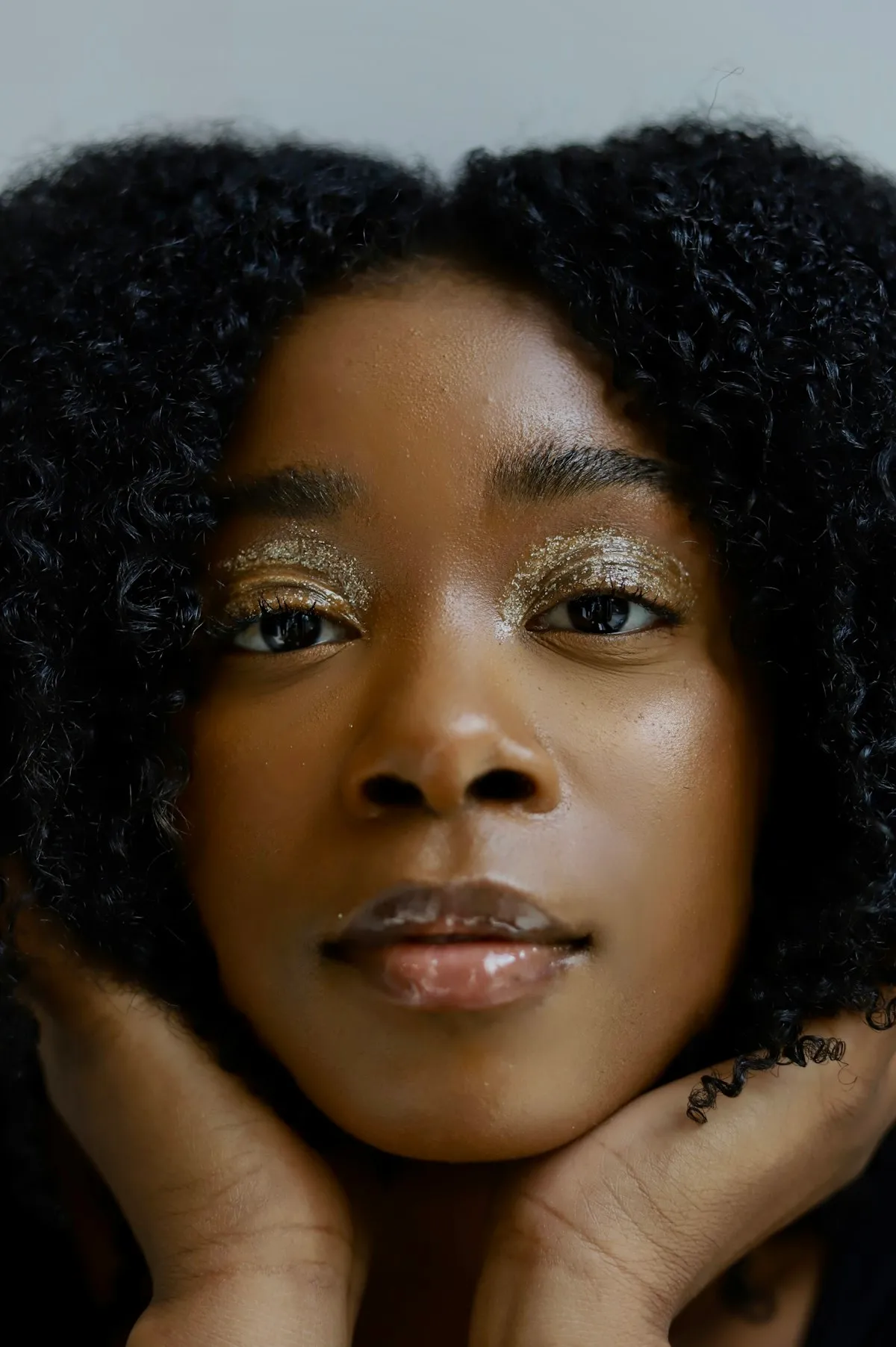 Woman touching her face, collagen and skin wellness concept in Los Angeles